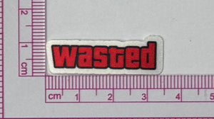 Wasted Bold Text Patch – Retro Game Font - with ruler for scale