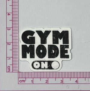 Gym Mode On Patch – Toggle Switch - with ruler for scale