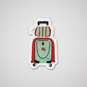 Rolling suitcase travel luggage patch