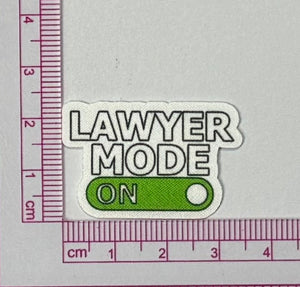 Lawyer Mode On Patch – Toggle Switch - with ruler for scale