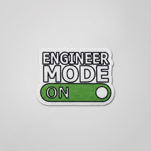 Engineer Mode On toggle switch fabric patch