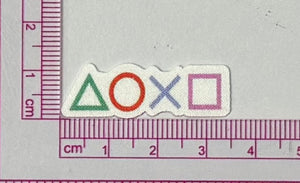 Classic Gamer Symbols Patch – Controller Icons - with ruler for scale