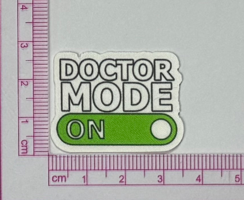 Doctor Mode On Patch – Toggle Switch - with ruler for scale