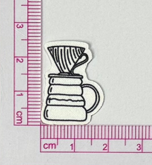 Pour Over Coffee Patch – Minimal Line Art Phone Case Patch