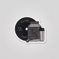 Heavy Weights Protein Shakes fabric patch with barbell plate and shaker jar