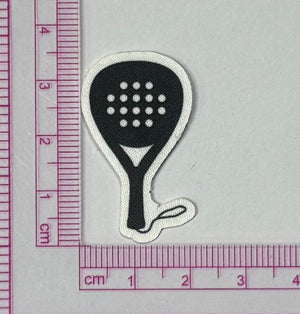 Black Padel Racket Patch – Polka Dot Sport - with ruler for scale
