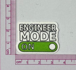 Engineer Mode On Patch – Toggle Switch - with ruler for scale