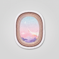 Airplane window sunset sky view patch