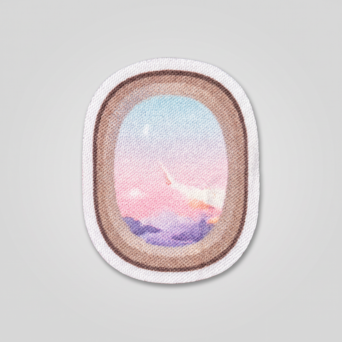 Airplane window sunset sky view patch