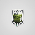 100% Pure Matcha IV drip bag funny patch