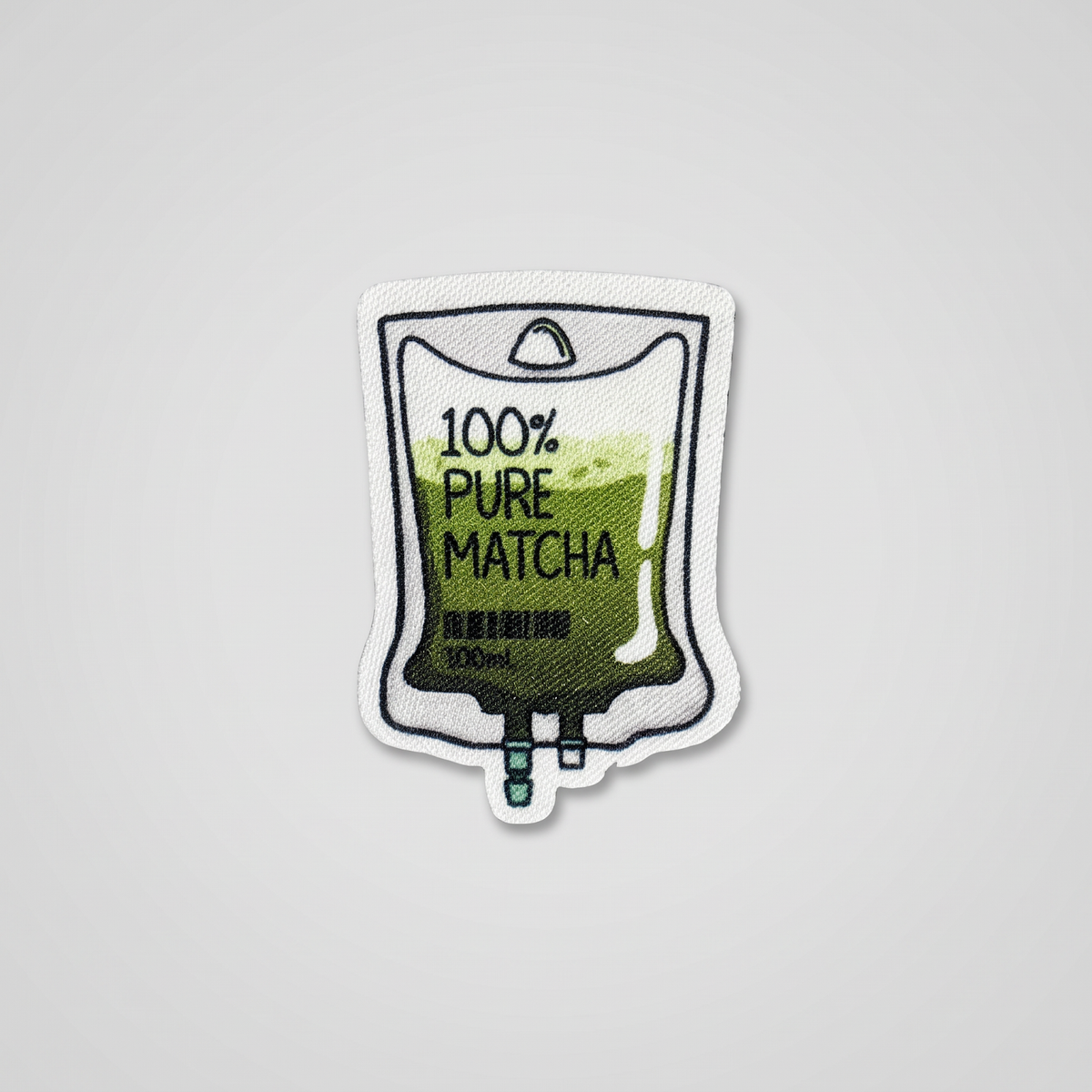 100% Pure Matcha IV drip bag funny patch