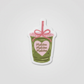 Matcha Matcha Matcha pink bow iced drink patch