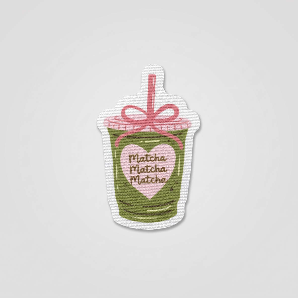 Matcha Matcha Matcha pink bow iced drink patch