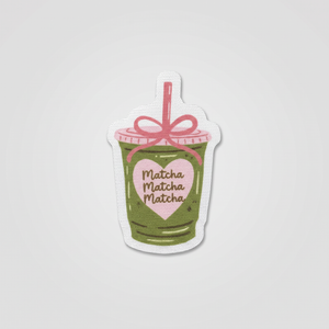 Matcha Matcha Matcha pink bow iced drink patch