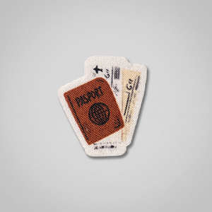 Passport and boarding pass illustration patch