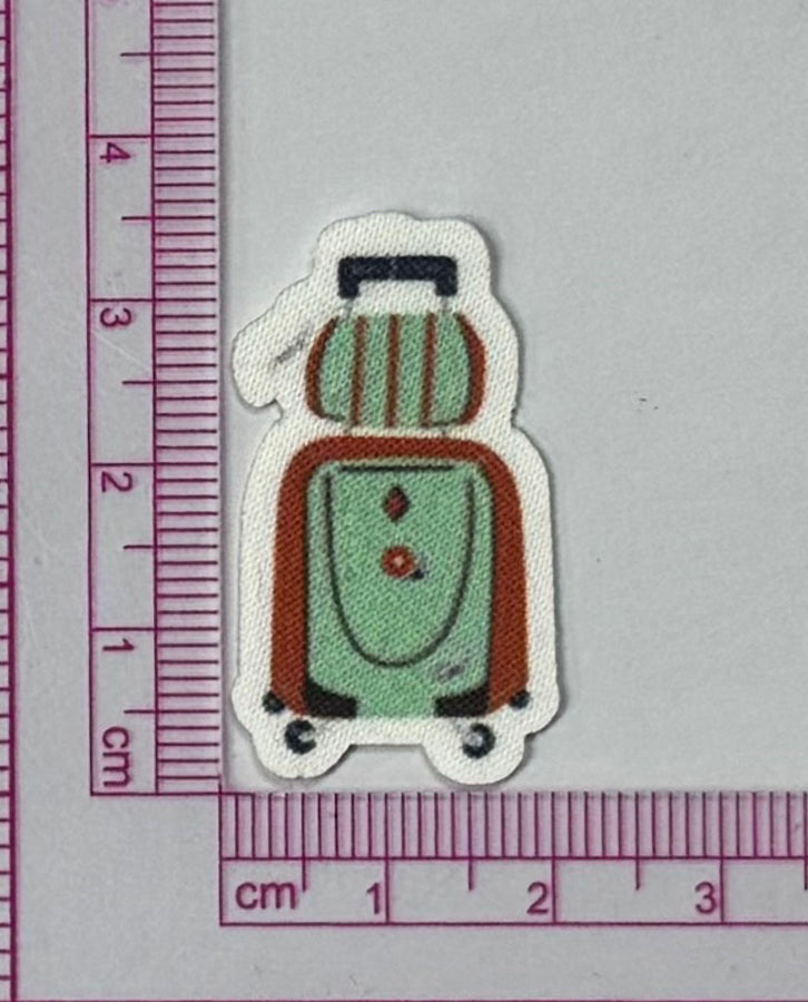 Rolling Suitcase Patch – Travel Luggage - with ruler for scale