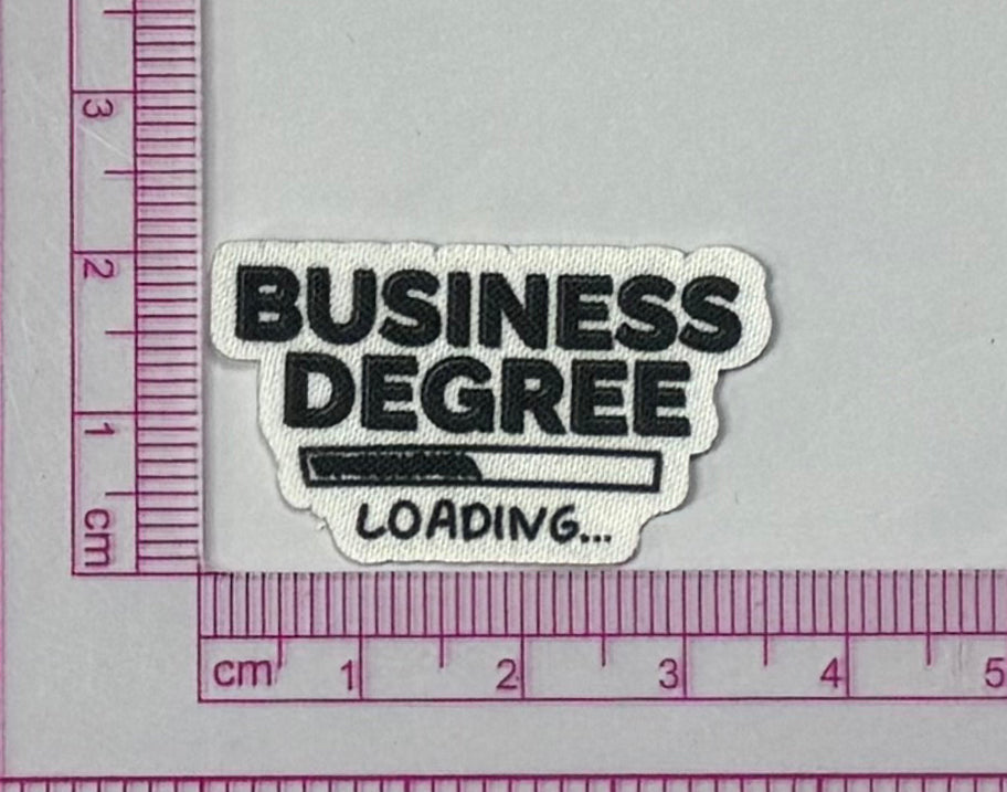 Business Degree Loading Patch – Funny Progress Bar - with ruler for scale