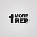 1 More Rep bold typography gym patch