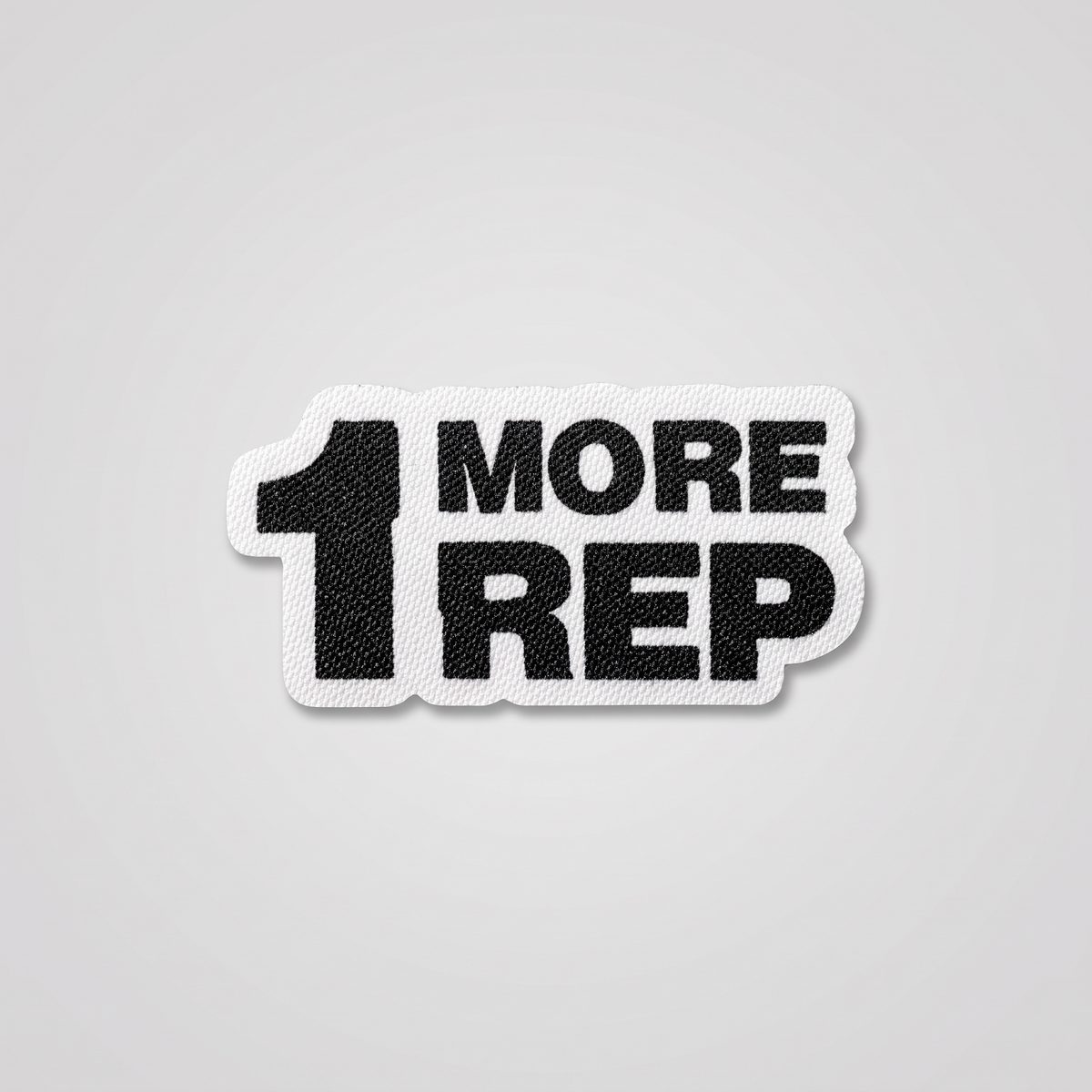 1 More Rep bold typography gym patch