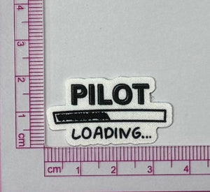Pilot Loading Patch – Funny Progress Bar - with ruler for scale