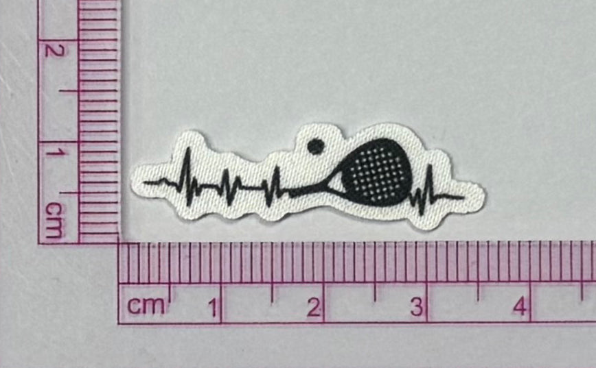 Padel Heartbeat Patch – Racket Pulse Line - with ruler for scale