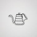Gooseneck Kettle Patch – Minimal Coffee Line Art Phone Case Patch