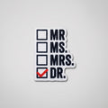 Mr. Ms. Mrs. Dr. Checklist Patch – Funny Graduation Phone Case Patch