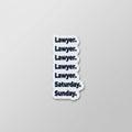 Lawyer Weekday Patch – Bold Typography Phone Case Patch