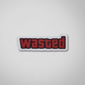 Wasted Bold Text Patch – Retro Game Font Phone Case Patch